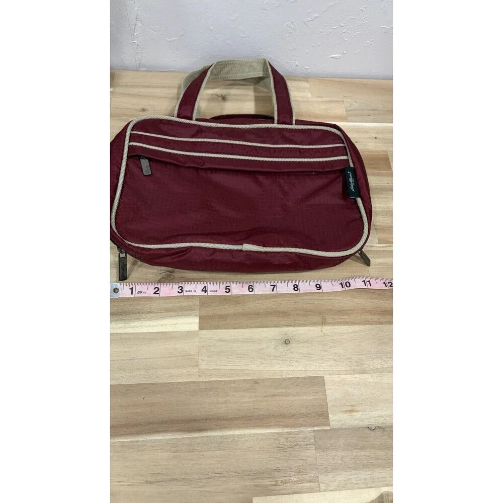 Eddie Bauer Travel Kit Bag  Zip Around with Two Sections 10 x 7 x 3 Handles